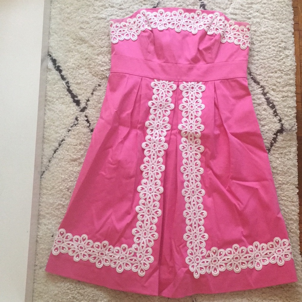Lilly Pulitzer Hot Pink Tube Dress Size 2